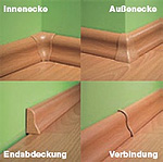 Sockelleisten - Geben Ihrem Boden einen Rahmen 
Der perfekte Abschluss für Böden und Podeste mit farblich passenden Sockelleisten.